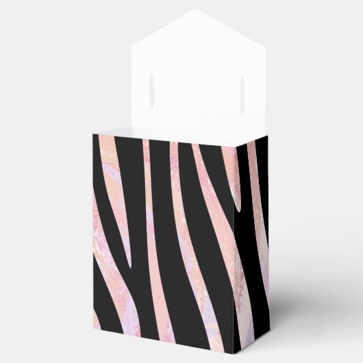 Zebra Black und Pink Print Geschenkschachtel (Geöffnet)