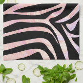 Zebra Black und Pink Print Geschirrtuch (Gefaltet)