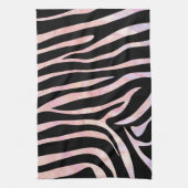 Zebra Black und Pink Print Geschirrtuch (Vertikal)