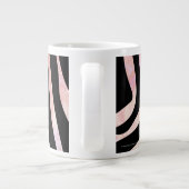 Zebra Black und Pink Print Jumbo-Tasse (Rückseite)