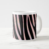 Zebra Black und Pink Print Jumbo-Tasse (Vorderseite Rechts)