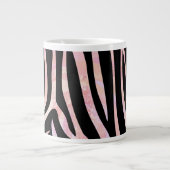 Zebra Black und Pink Print Jumbo-Tasse (Vorderseite)