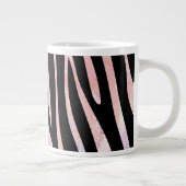 Zebra Black und Pink Print Jumbo-Tasse (Rechts)