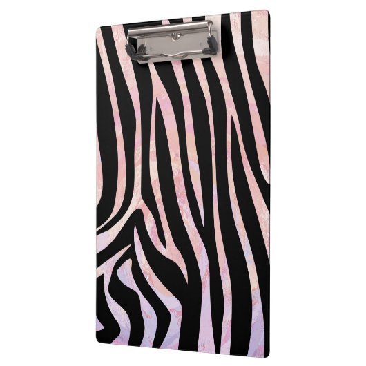 Zebra Black und Pink Print Klemmbrett (Links)