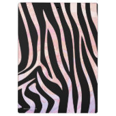 Zebra Black und Pink Print Klemmbrett (Rückseite)