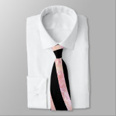 Zebra Black und Pink Print Krawatte (Gebunden)