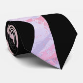 Zebra Black und Pink Print Krawatte (Gerollt)