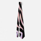 Zebra Black und Pink Print Krawatte (Rückseite)