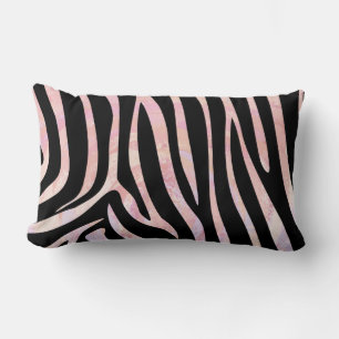 Zebra Black und Pink Print Lendenkissen