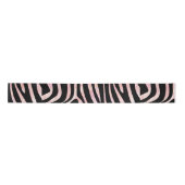 Zebra Black und Pink Print Satinband (Vorderseite)