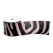 Zebra Black und Pink Print Satinband (Spule)