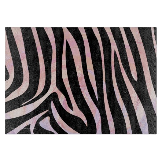 Zebra Black und Pink Print Schneidebrett (Vorderseite)