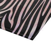 Zebra Black und Pink Print Schneidebrett (Ecke)
