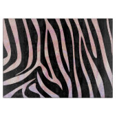 Zebra Black und Pink Print Schneidebrett (Vorderseite)