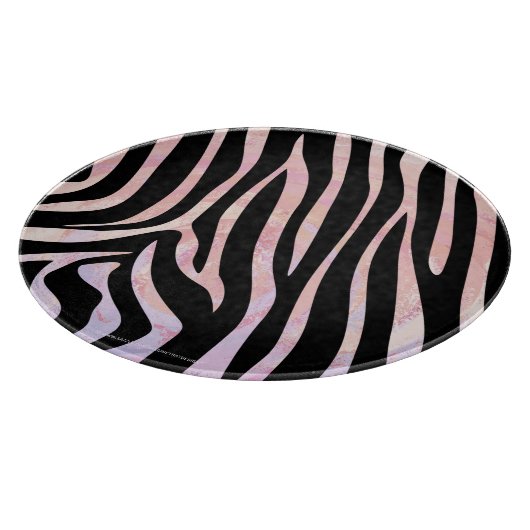 Zebra Black und Pink Print Schneidebrett (Ecke)