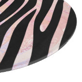 Zebra Black und Pink Print Schneidebrett (Ecke)
