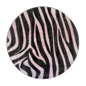 Zebra Black und Pink Print Schneidebrett (Vorderseite)