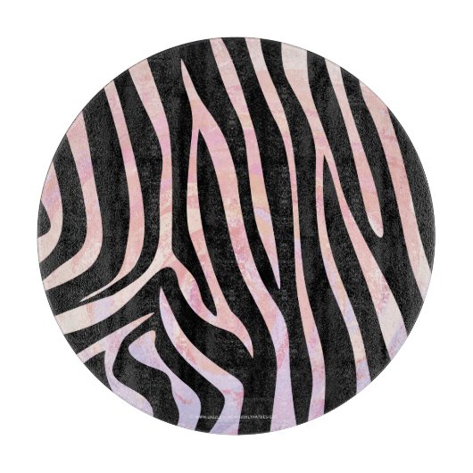 Zebra Black und Pink Print Schneidebrett (Vorderseite)