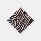 Zebra Black und Pink Print Serviette (Ecke)