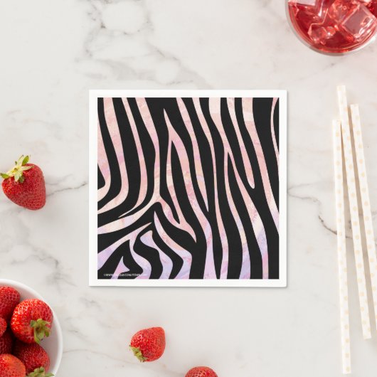 Zebra Black und Pink Print Serviette (Beispiel)