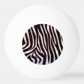 Zebra Black und Pink Print Tischtennisball (Vorderseite)