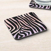 Zebra Black und Pink Print Untersetzer (Linke Seite)
