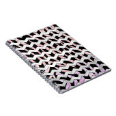 Zebra Black und Pink Zickzack Notizblock (Rechte Seite)