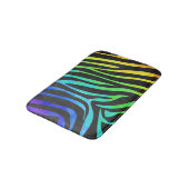 Zebra Black und Rainbow Print Badematte (Schrägansicht)