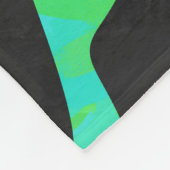 Zebra Black und Rainbow Print Fleecedecke (Ecke)