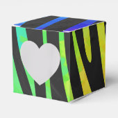 Zebra Black und Rainbow Print Geschenkschachtel (Vorderseite)