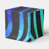 Zebra Black und Rainbow Print Geschenkschachtel (Rückseite)