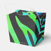 Zebra Black und Rainbow Print Geschenkschachtel (Rückseite)