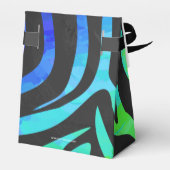 Zebra Black und Rainbow Print Geschenkschachtel (Rückseite)