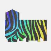 Zebra Black und Rainbow Print Geschenkschachtel (Ungefaltet)