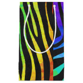 Zebra Black und Rainbow Print Kleine Geschenktüte (Vorderseite)