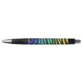 Zebra Black und Rainbow Print Kugelschreiber (Vorderseite)