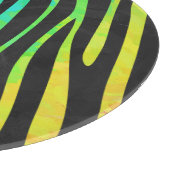 Zebra Black und Rainbow Print Schneidebrett (Ecke)
