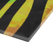Zebra Black und Rainbow Print Schneidebrett (Ecke)