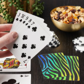 Zebra Black und Rainbow Print Spielkarten (In Situ)
