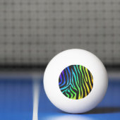Zebra Black und Rainbow Print Tischtennisball (Netto)