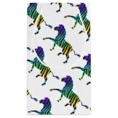 Zebra Black und Rainbow Silhouette Kleine Geschenktüte (Rückseite)