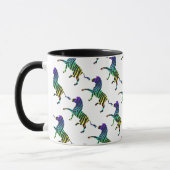 Zebra Black und Rainbow Silhouette Tasse (Links)