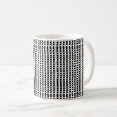 Zebra Black & White Checkered Mug Kaffeetasse (VorderseiteRechts)