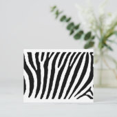 Zebra Black & White Lines Postkarte (Stehend Vorderseite)