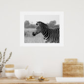 Zebra Black & White Print Poster (Küche)