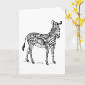 Zebra Blank Greetings Card Karte (Gelbe Blume)