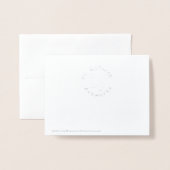 Zebra Blank Jeder Anlass Wildlife Silver Folienkarte (Rückseite mit Umschlag)