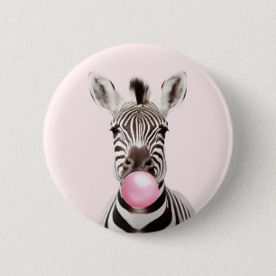 Zebra Blasen Pink Bubble Gum Spielerisch Digital A Button