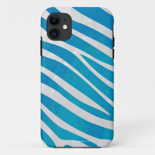 Zebra Blau und Weiß iPhone 11 Hülle