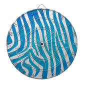 Zebra Blau und Weiß Dartscheibe (vorne)